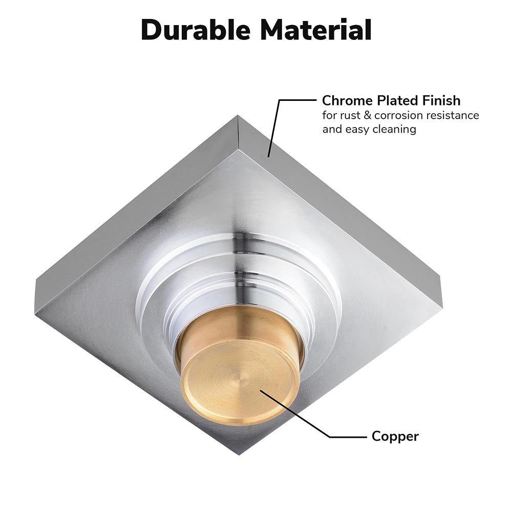 Aquaterior Square Floor Drain Grate Strainer 4