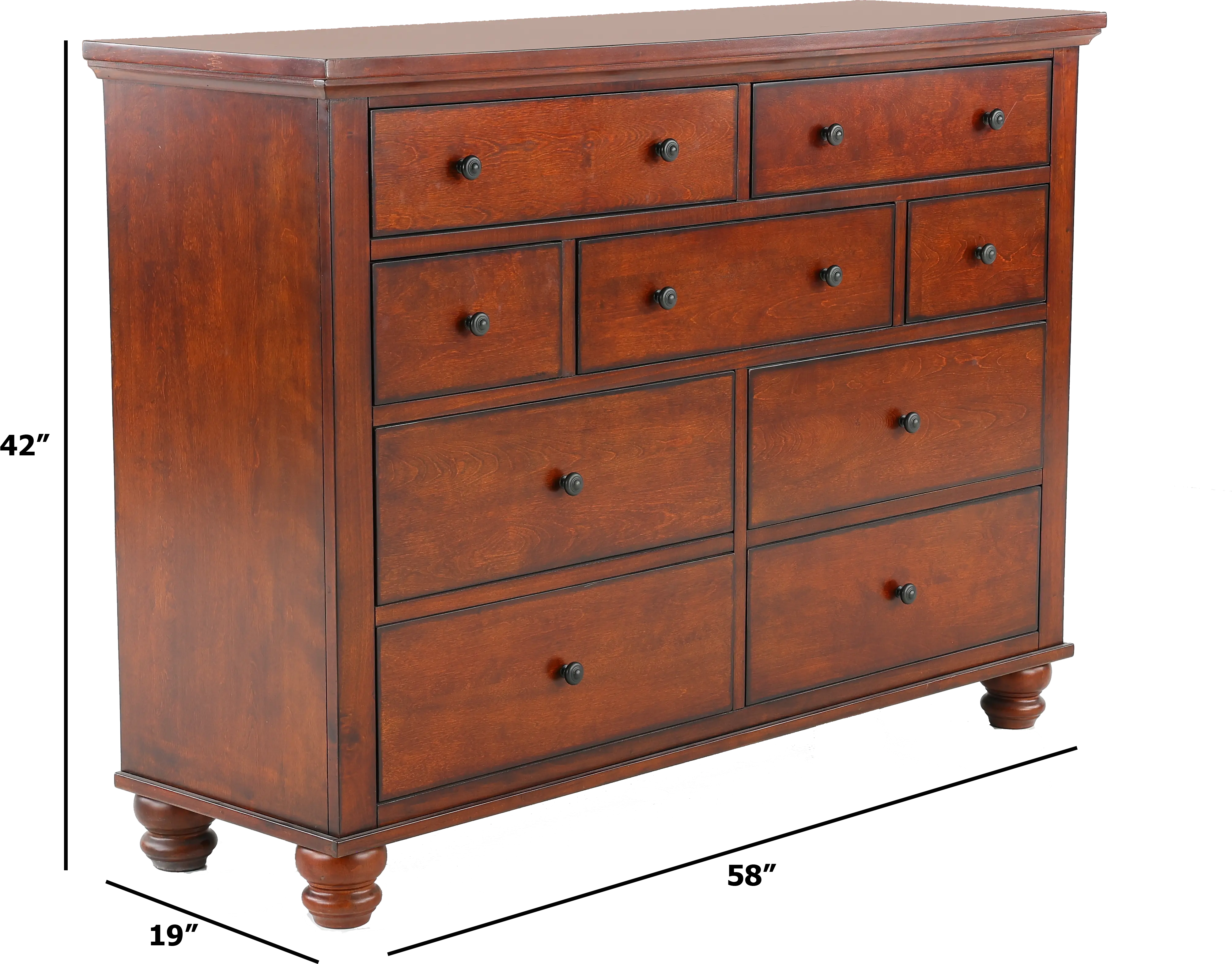 Cambridge Brown Cherry Dresser