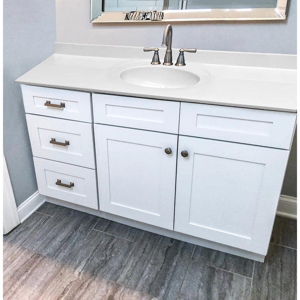 Design House 49 in W x 22 in D Cultured Marble Vanity Top in Solid White with Solid White Basin