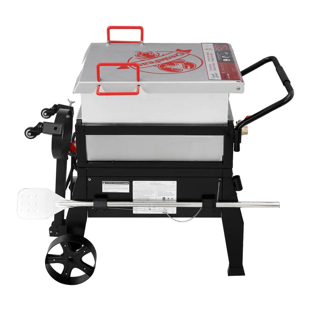 CreoleFeast Single Sack Crawfish Boiler Outdoor Stove Propane Gas Grill Cooker in Black CFB1001A