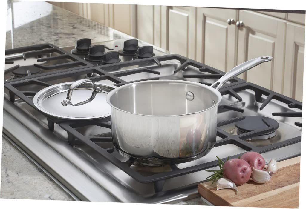 Cuisinart 719-18 2-Piece Chef's Classic 7.5-in Stainless Steel Cooking Pan with Lid(s) Included