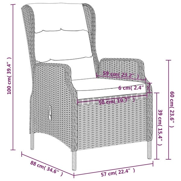 3 Piece Patio Dining Set Brown - Overstock - 36041992