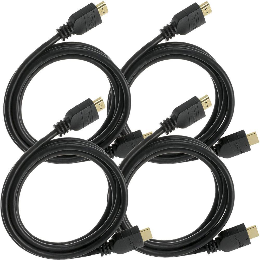 NTW 6 ft. Ultra HD 4K HDMI Cable with Ethernet (4-Pack) NHDMI4-006*4