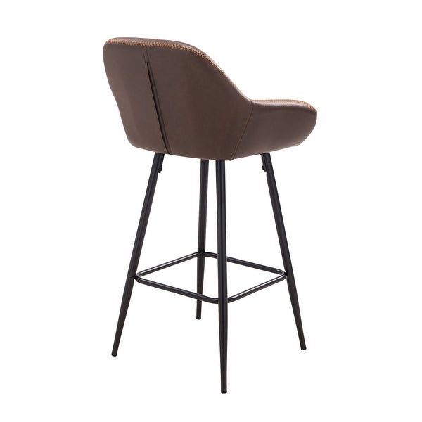 Willow Upholstered Vintage 26in Bar Stool with Metal Legs (SET OF2)