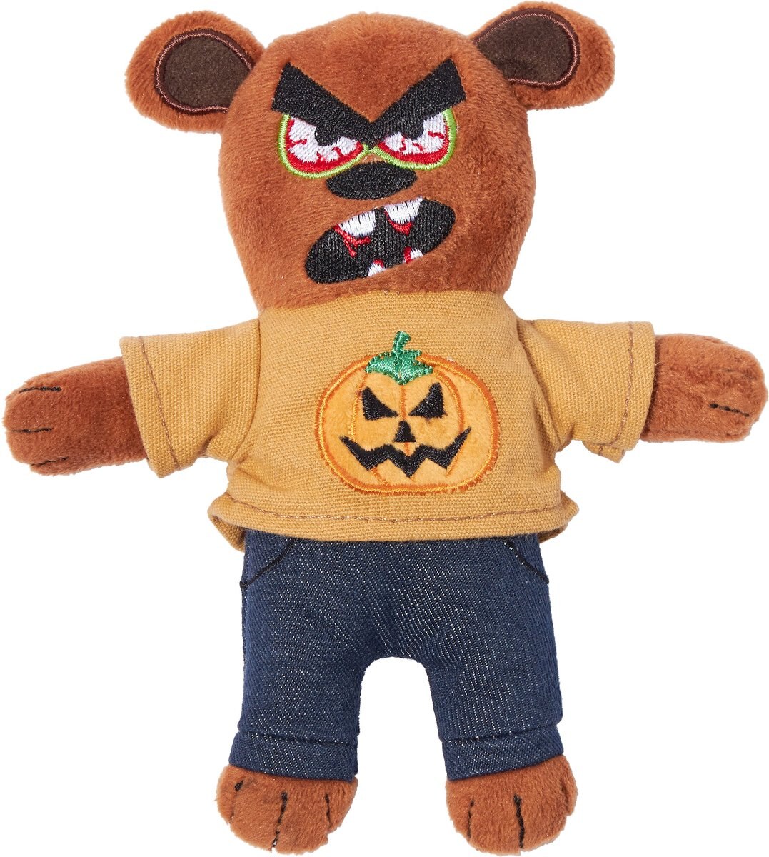 Frisco Halloween Good Bear， Bad Bear Reversible Plush Cat Toy with Catnip