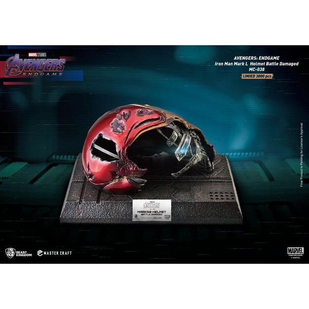 Marvel Avengers Endgame Master Craft Iron Man Mark50 Helmet Battle Damaged master Craft