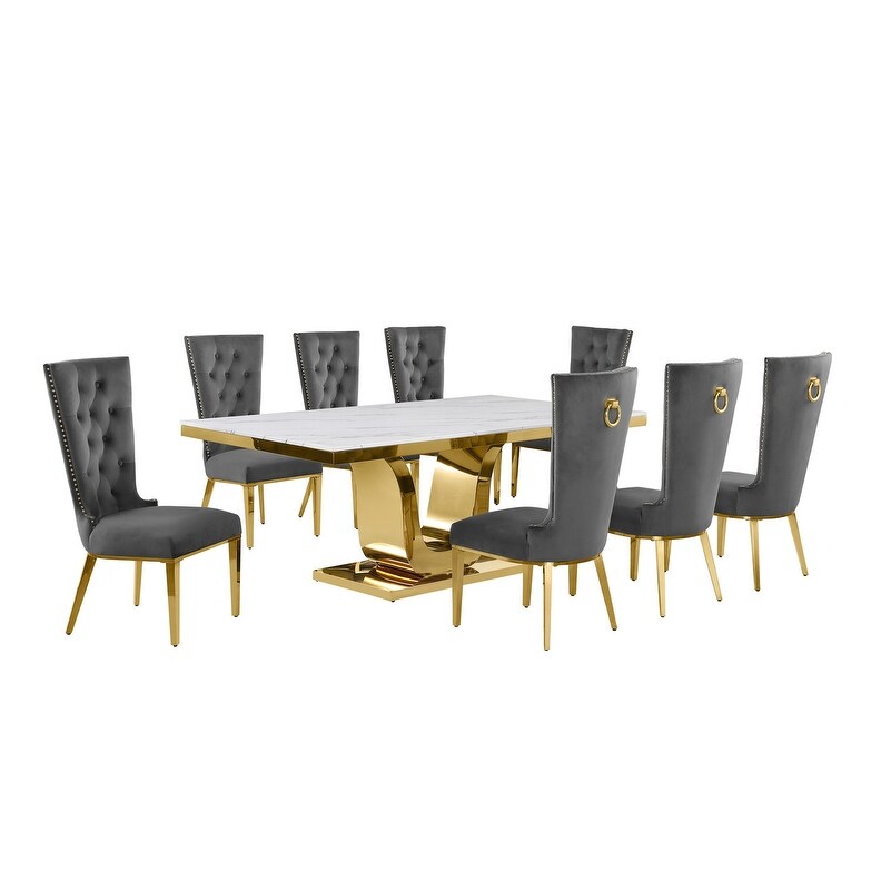 Best Quality Furniture D321 SC334 7 Dining Set with 78\