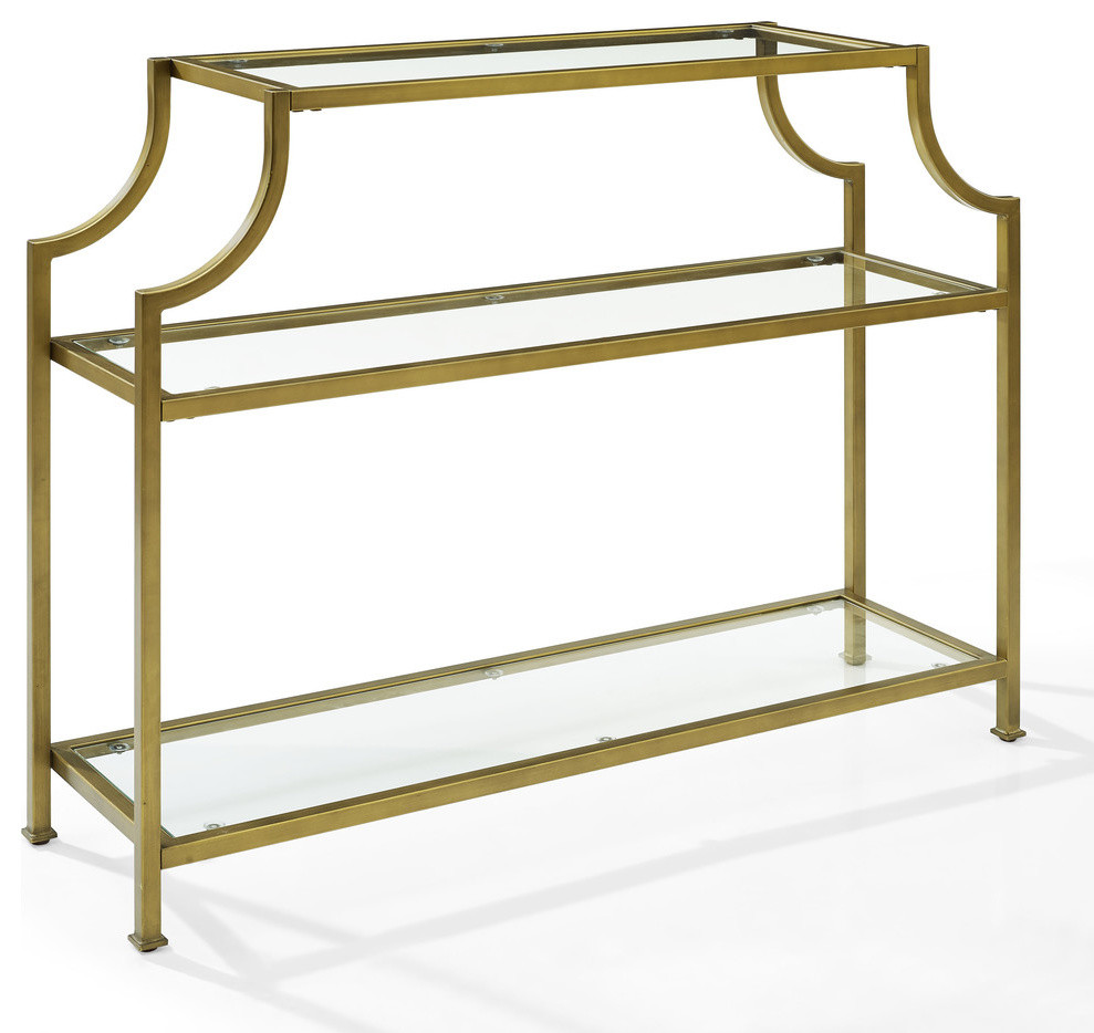 Aimee Glass Console Table   Contemporary   Console Tables   by Homesquare  Houzz