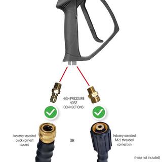 SIMPSON Professional Spray Gun with 14 in. FNPT Outlet Connection for Hot Water Pressure Washers M22 and QC Adapters Included 80178