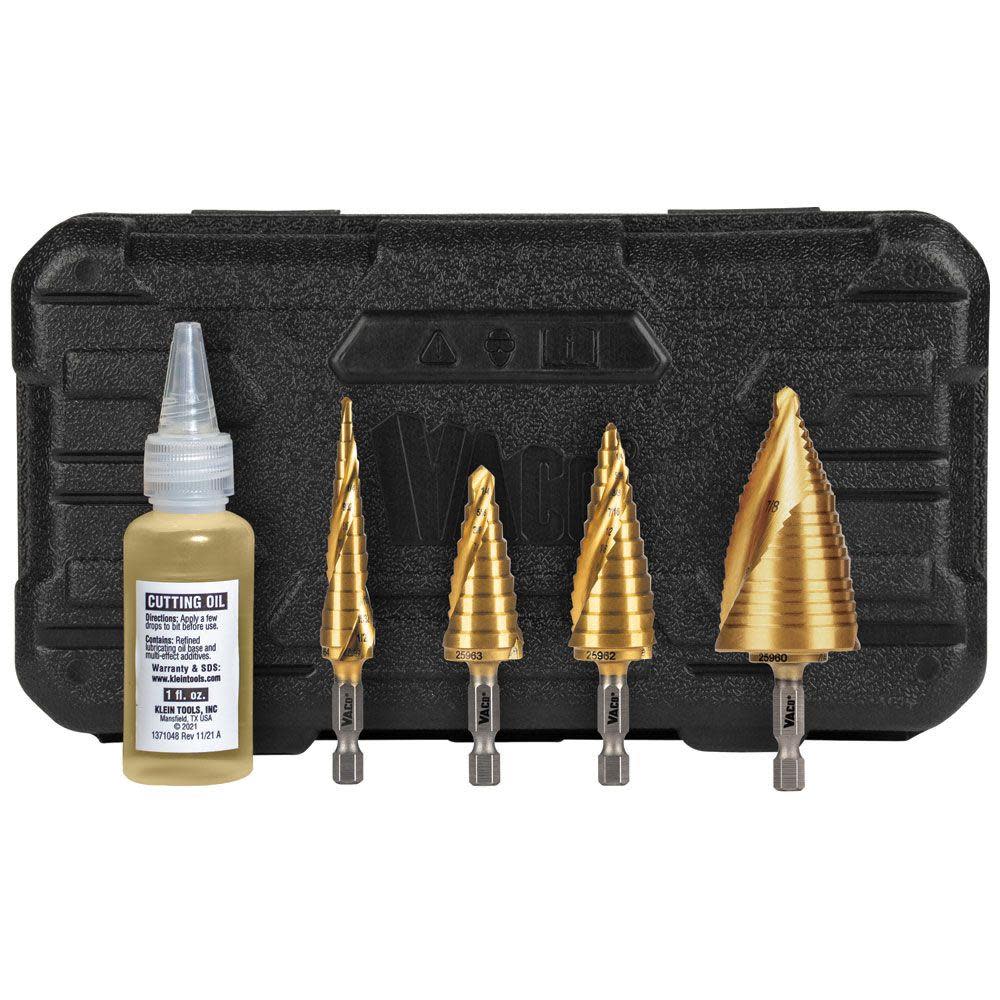 Klein Tools All Purpose Step Bit Kit 4pc 25950 from Klein Tools