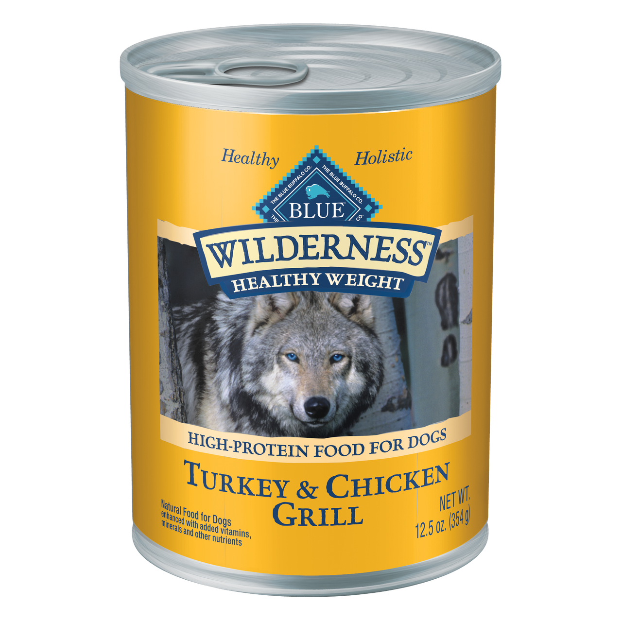 Blue Buffalo Wilderness Healthy Weight Turkey and Chicken Grill Wet Dog Food， 12.5 Oz.