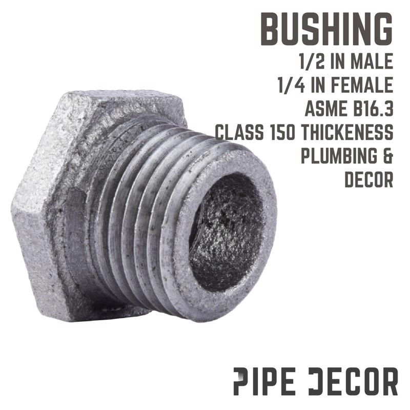 HEX BUSHING BLK 1/2X3/8