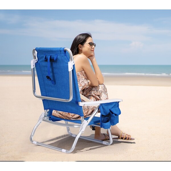 Backpack Beach Chair with Cooler and Umbrella，Cup Holder Outdoor，Ideal for Camping，BBQs，Travel，and Picnics