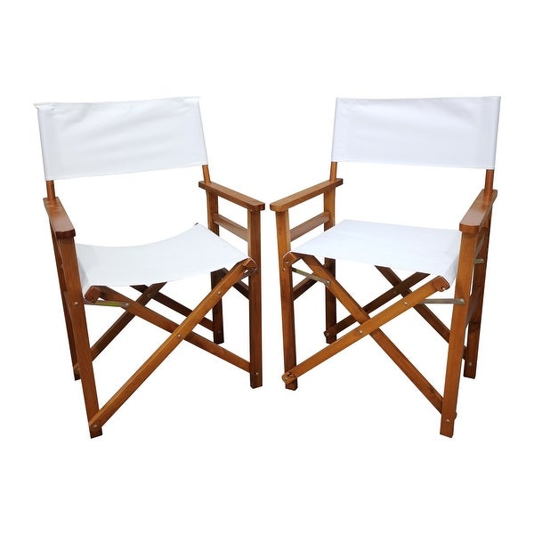 Wooden+ Canvas Folding Chair 2pcs/set - Overstock - 35780449