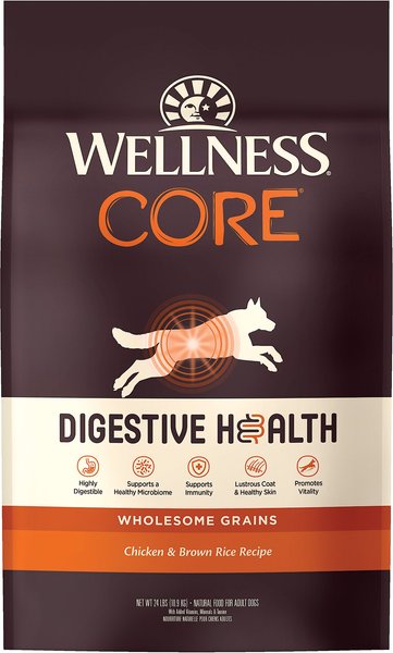 Wellness CORE Digestive Health Wholesome Grains Chicken and Brown Rice Recipe Dry Dog Food