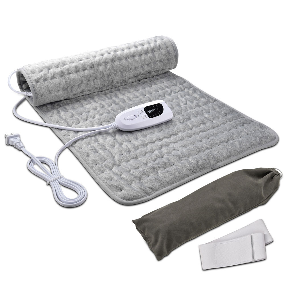 Yescom Electric Heating Pads Moist & Dry Heat 6 Heat Settings w/ Bag, 16