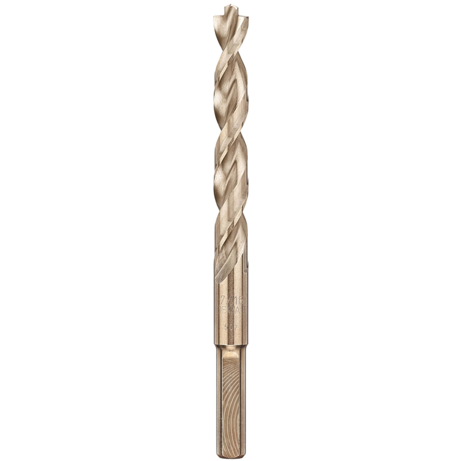 DW 7/16 in. X 5 1/2 in. L Cobalt Steel Pilot Point Drill Bit 1 pc