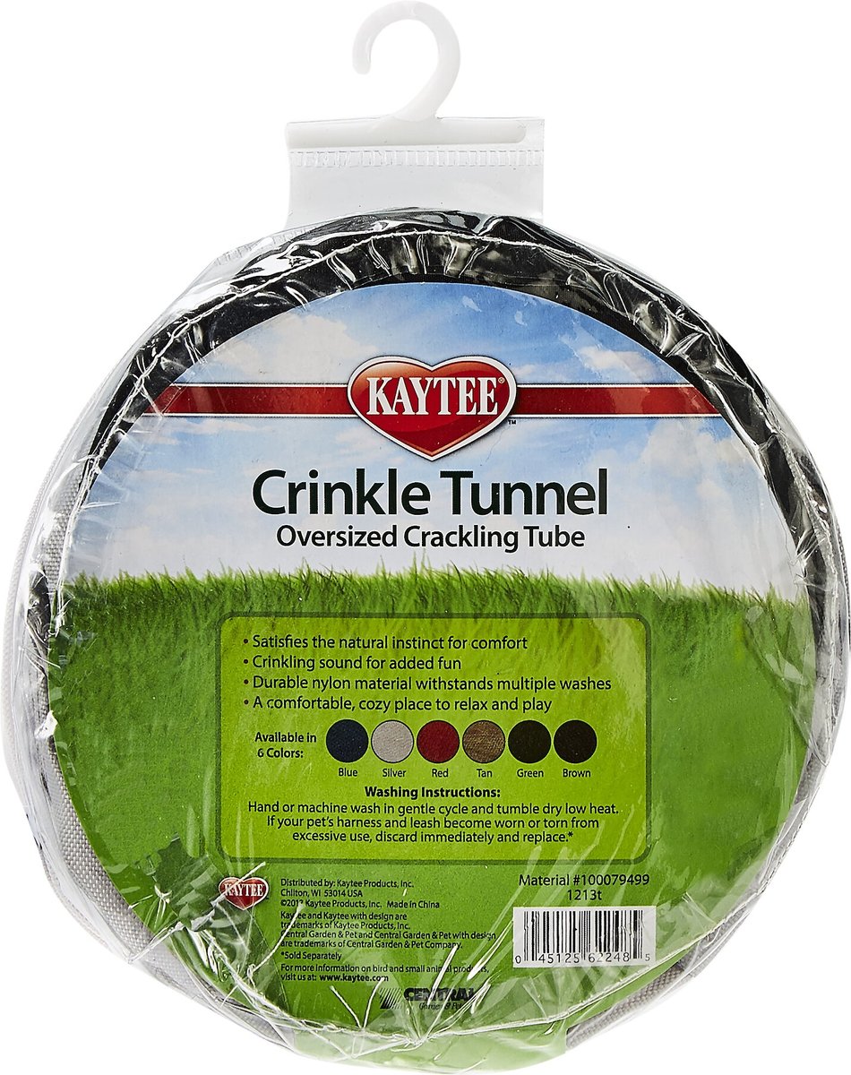 Kaytee Crinkle Tunnel Oversized Crackling Tube Small Animal Toy， Color Varies