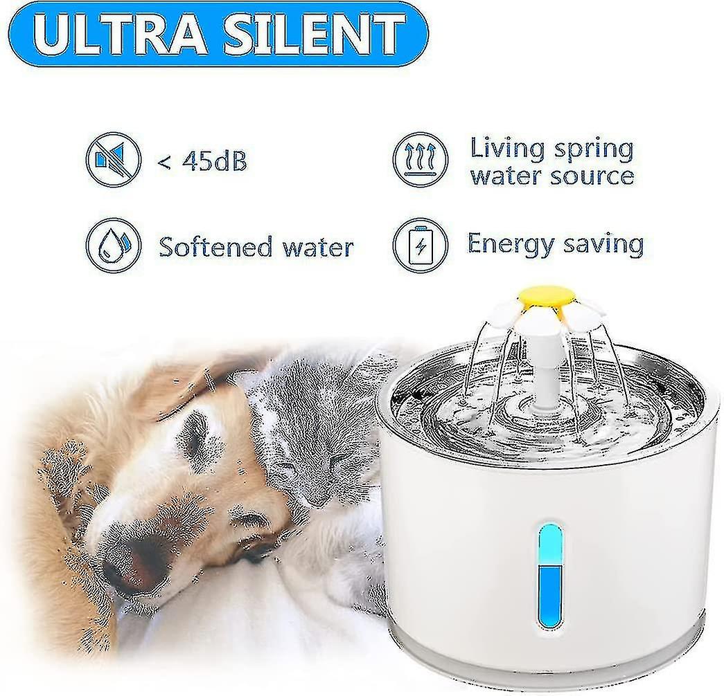 Cat Water Fountain: Stainless Steel Pet Water Drinking Fountain For Cats Dogs