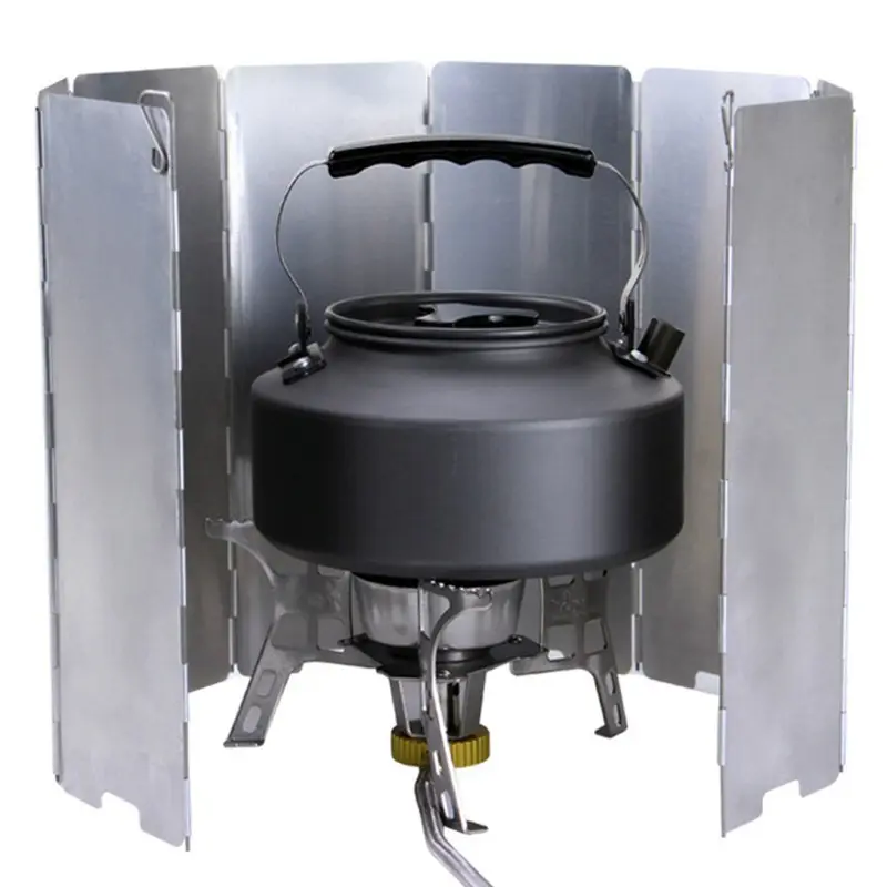 Mini Outdoor Camping Aluminum Wind Screen  Cooking Range Wind Shield Portable Foldable Gas Stove Wind Deflectors