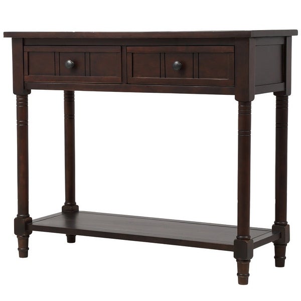 Traditional Leisure Area Sideboard，Console Table with 2 DrawersandShelf