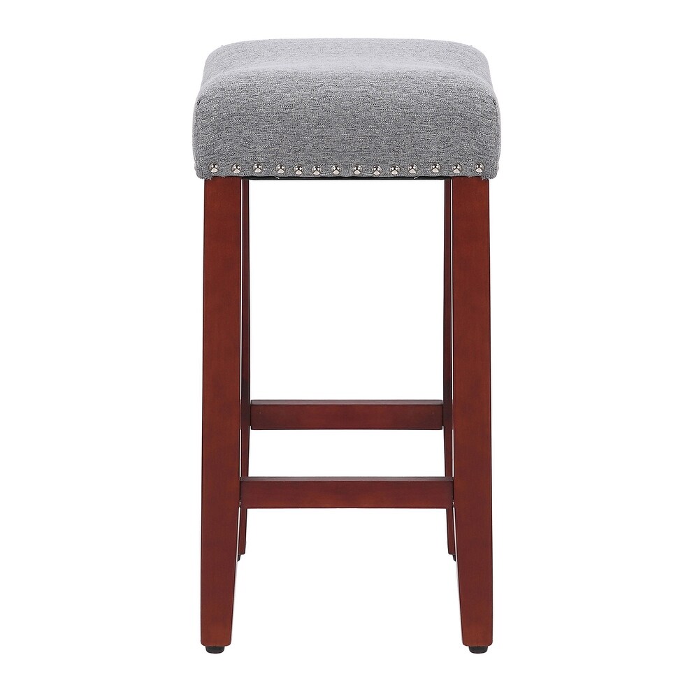 Nouvelle 24 inch Saddle Counter Stool (Set of 2)