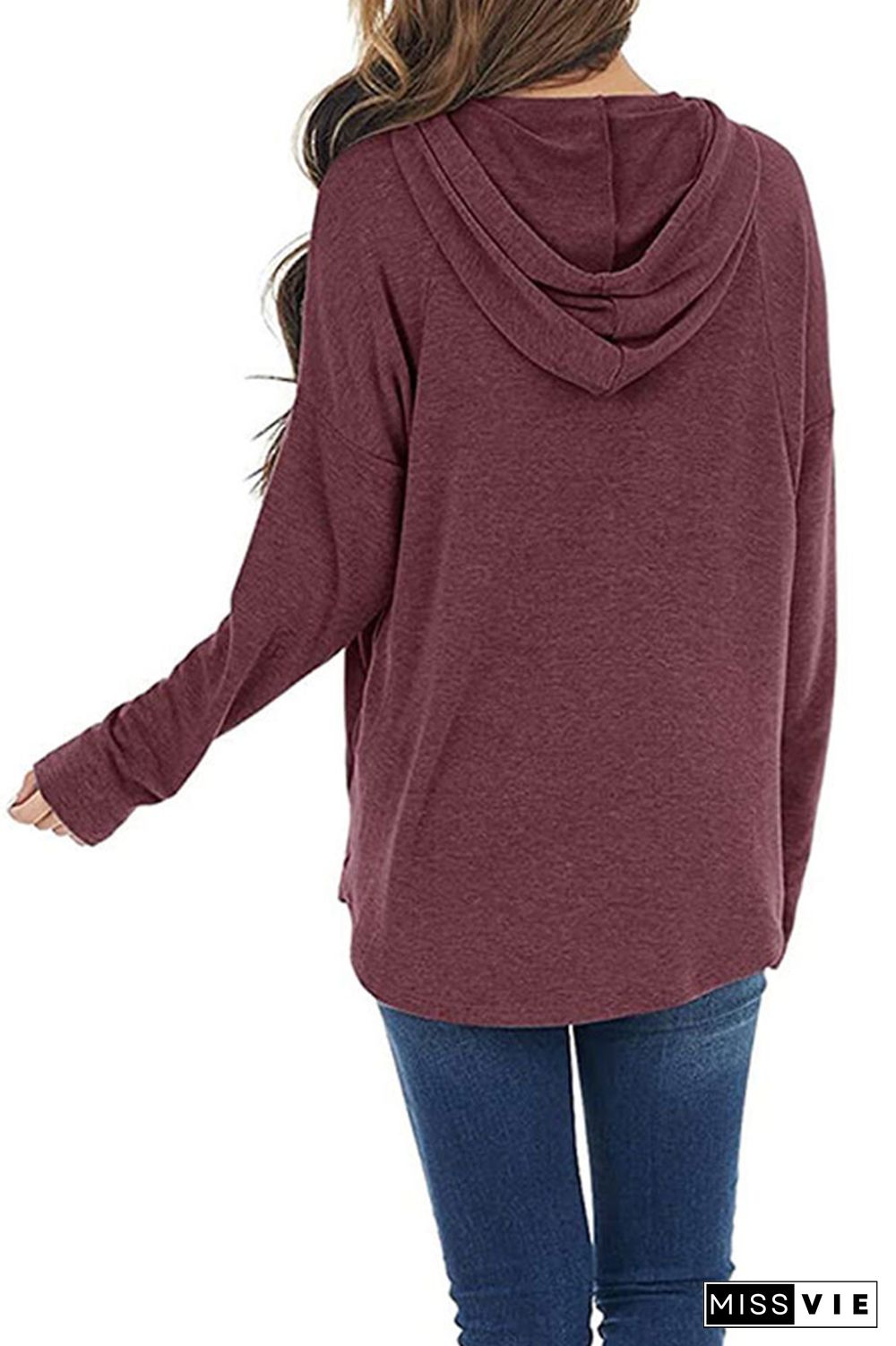 Solid Essential Pocket Hoodies Women Wholesale