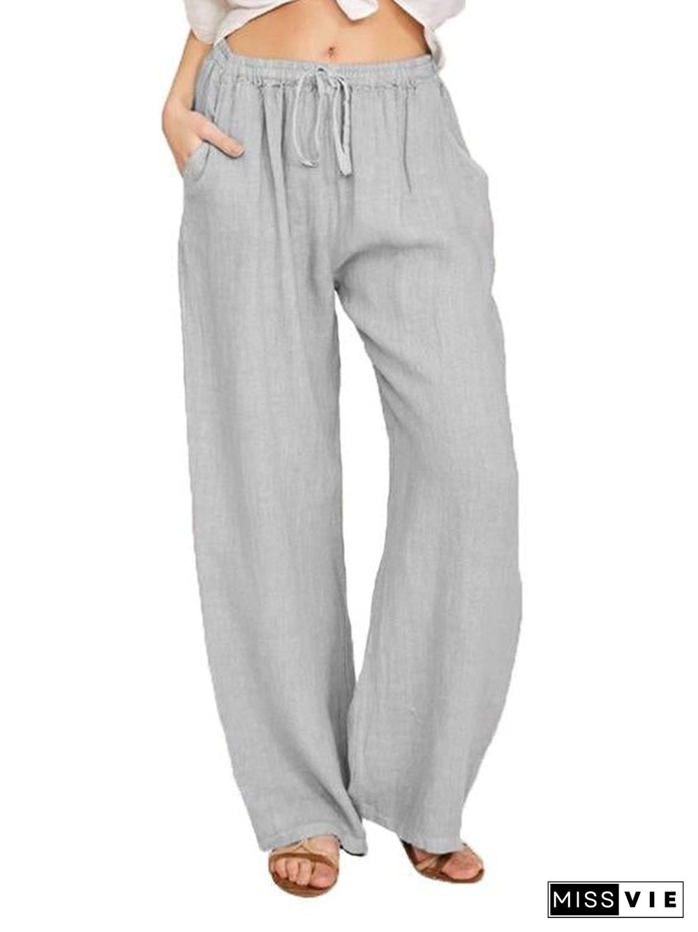 Women Loose Cotton & Linen Casual Pants