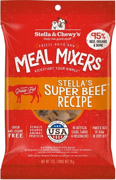 Stella and Chewy's Stella's Super Beef Meal Mixers Freeze-Dried Raw Dog Food Topper