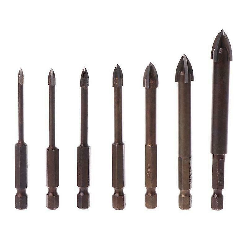 3/4/5/6/8/10/12mm Carbide Point Spear Head Drill Bit With 4 Cutting Edge For Ceramics Tiles Stone Wood Plastic Concrete Wall