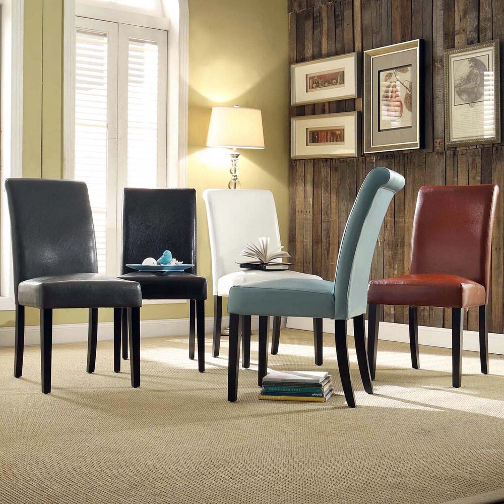 Dorian Faux Leather Upholstered Dining Chair (Set of 2) by iNSPIRE Q Bold