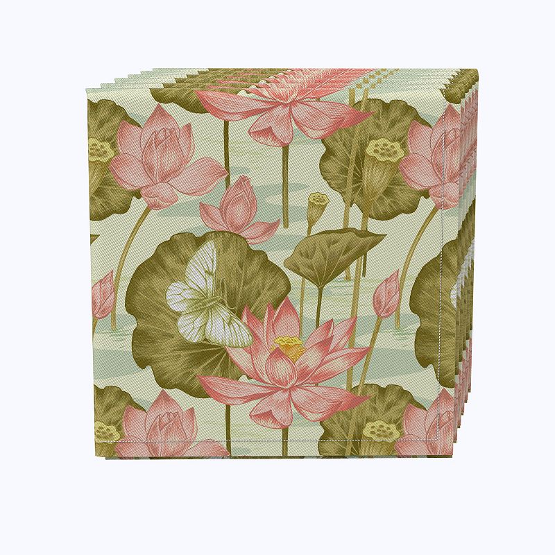 Napkin Set of 4， 100% Cotton， 20x20， Floral 203