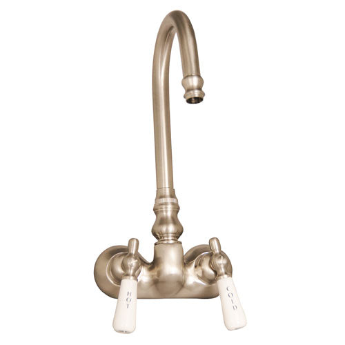 Clawfoot Tub Filler – Code Spout, Lever Porcelain Handles