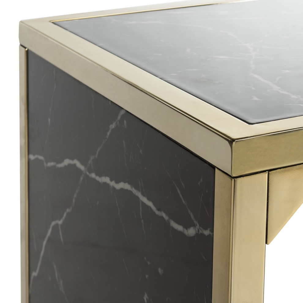 Tameka Console Table Black/Brass   Contemporary   Console Tables   by V.S.D Furniture  Houzz