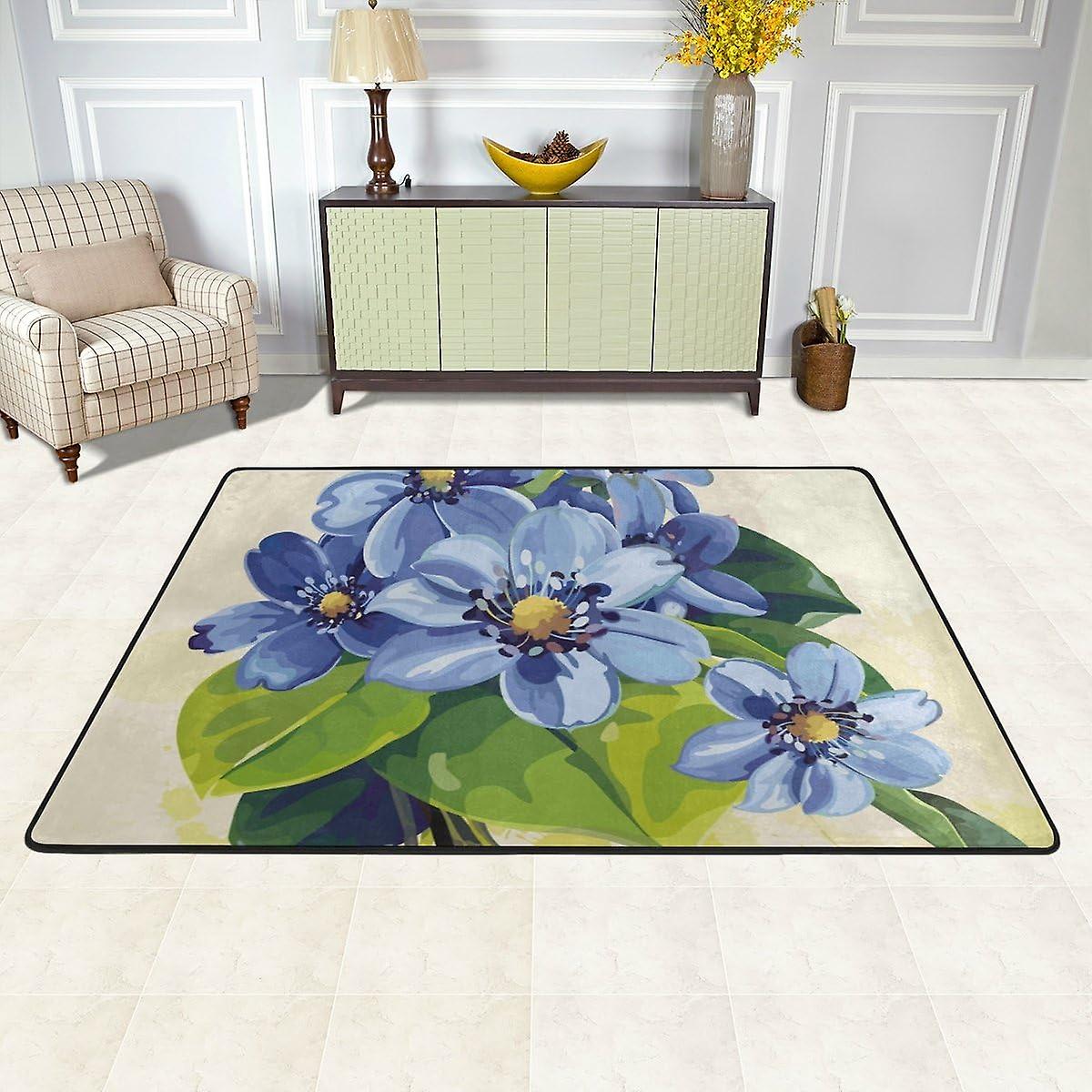 Colourlife Bouquet Of Spring Flowers Lightweight Carpet Mats Area Soft Rugs Floor Mat Doormat Decoration For Rooms Entrance 36 X 24 Inches