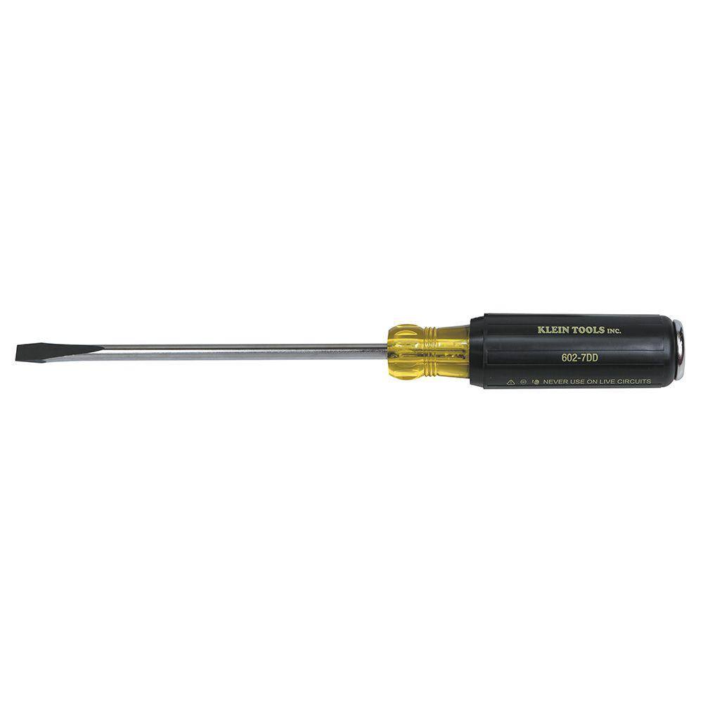 Klein Tools 516 in. Keystone-Tip Flat Head Demolition Driver with 6 in. Round Shank 602-7DD