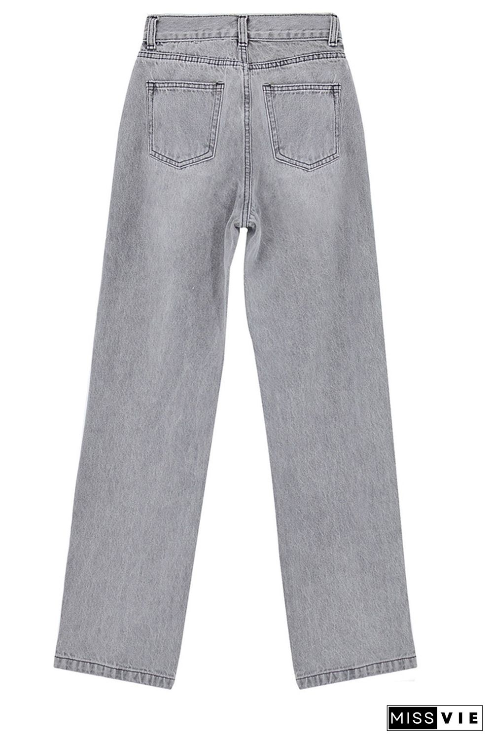 Washed Rip Split Jeans Pants