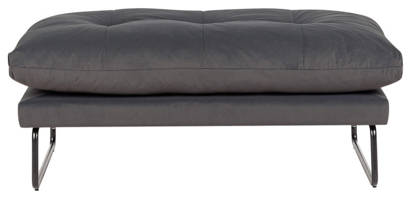 Karla Velvet Contemporary Loveseat and Ottoman   Transitional   Loveseats   by Lilola Home  Houzz