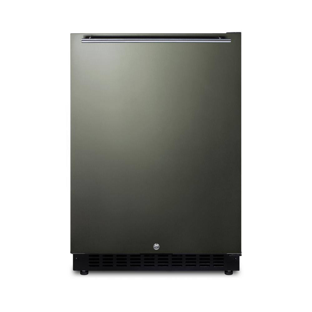 Summit Appliance 24 in. 4.8 cu. ft. Mini Fridge in Black Stainless Steel AL54KSHH