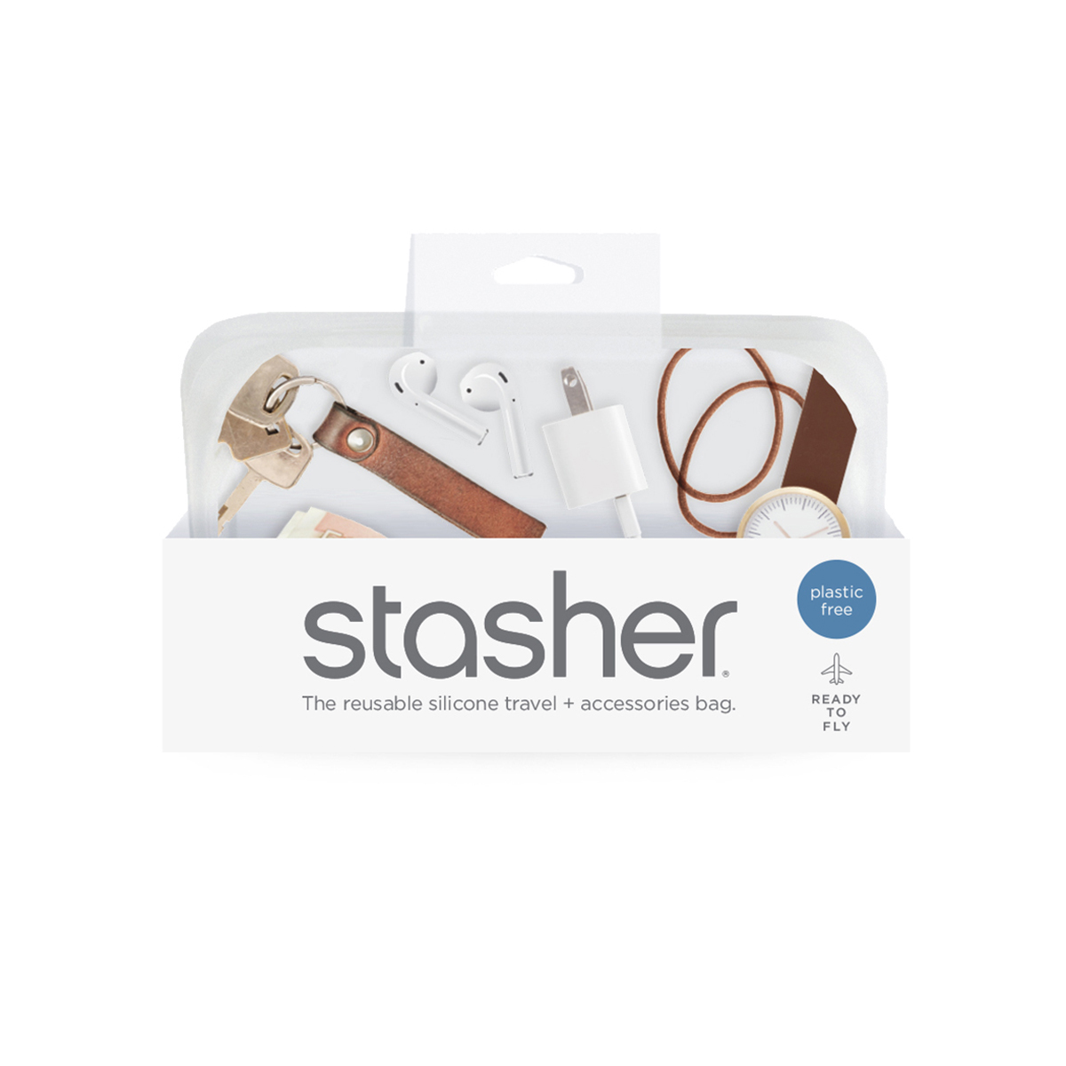 Stasher Clear Silicone Reusable Travel Bag