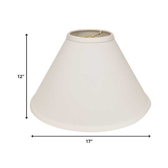 HomeRoots 469915 17 in. White Deep Cone Slanted No Slub Lampshade