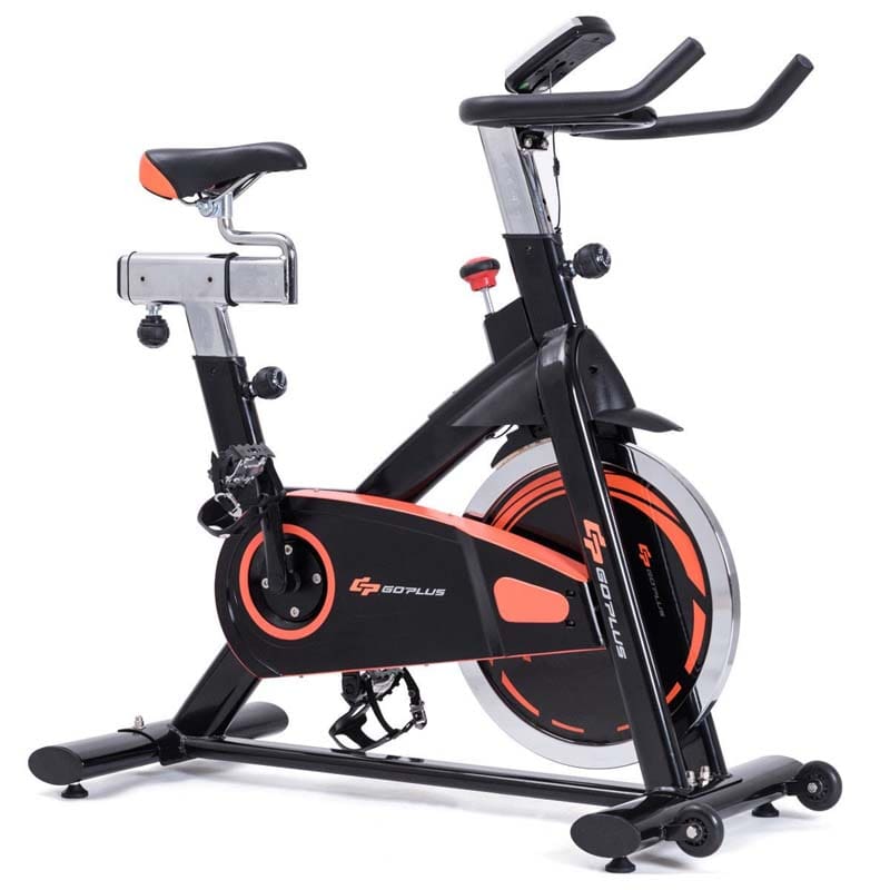 Indoor Aerobic Fitness Bike with Flywheel and LCD Screen