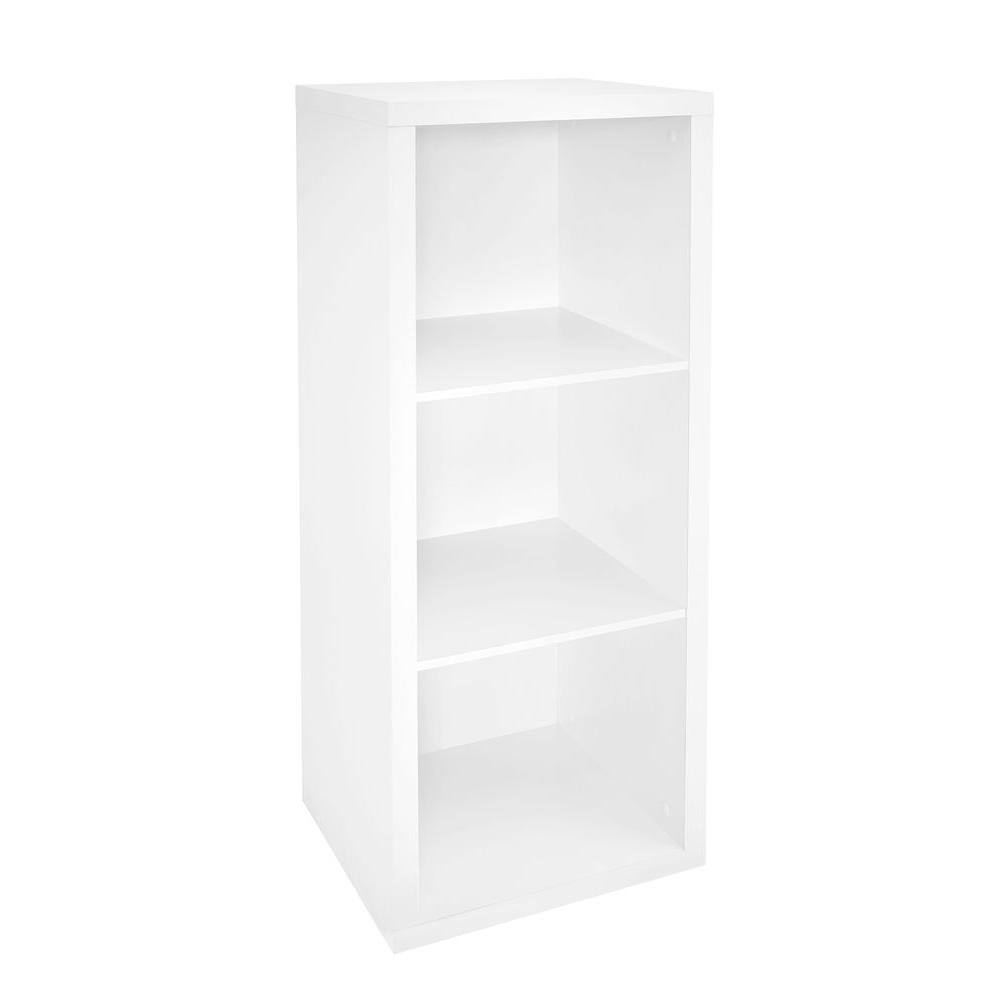 ClosetMaid 44 in. H x 16 in. W x 14 in. D White Wood Look 3-Cube Storage Organizer 1107