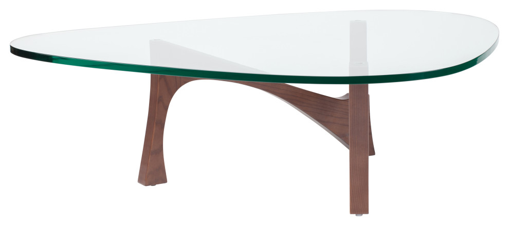 Akiro Walnut Wood Coffee Table   Coffee Tables   by Nuevo  Houzz