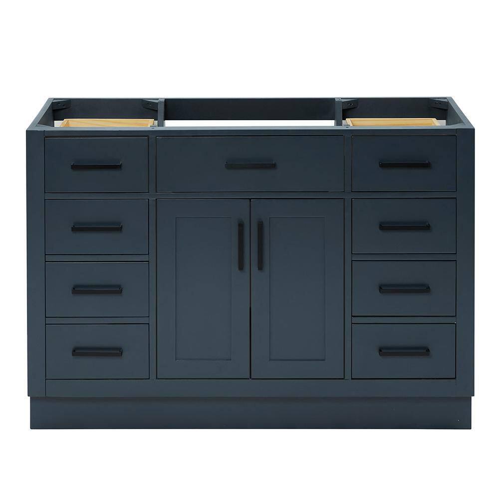 ARIEL Hepburn 48 in. W x 21.5 in. D x 34.5 in. H Bath Vanity Cabinet without Top in Midnight Blue T048S-BC-MNB