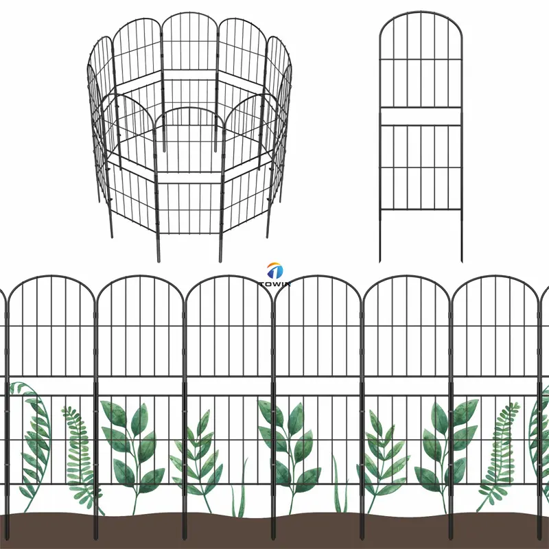 Small Garden Fence Laser Cut Garden Fence Pallet Metal Steel Curved Wire Panels Metal Coated Garden Fencing 3d Box ECO Friendly