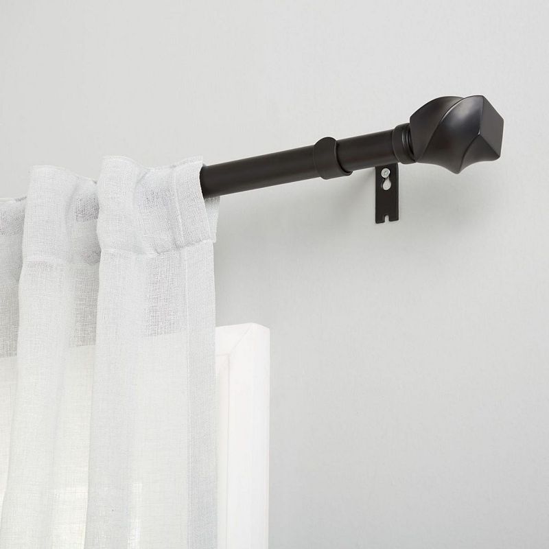 Exclusive Home Twist 1 Window Curtain Rod and Finial Set