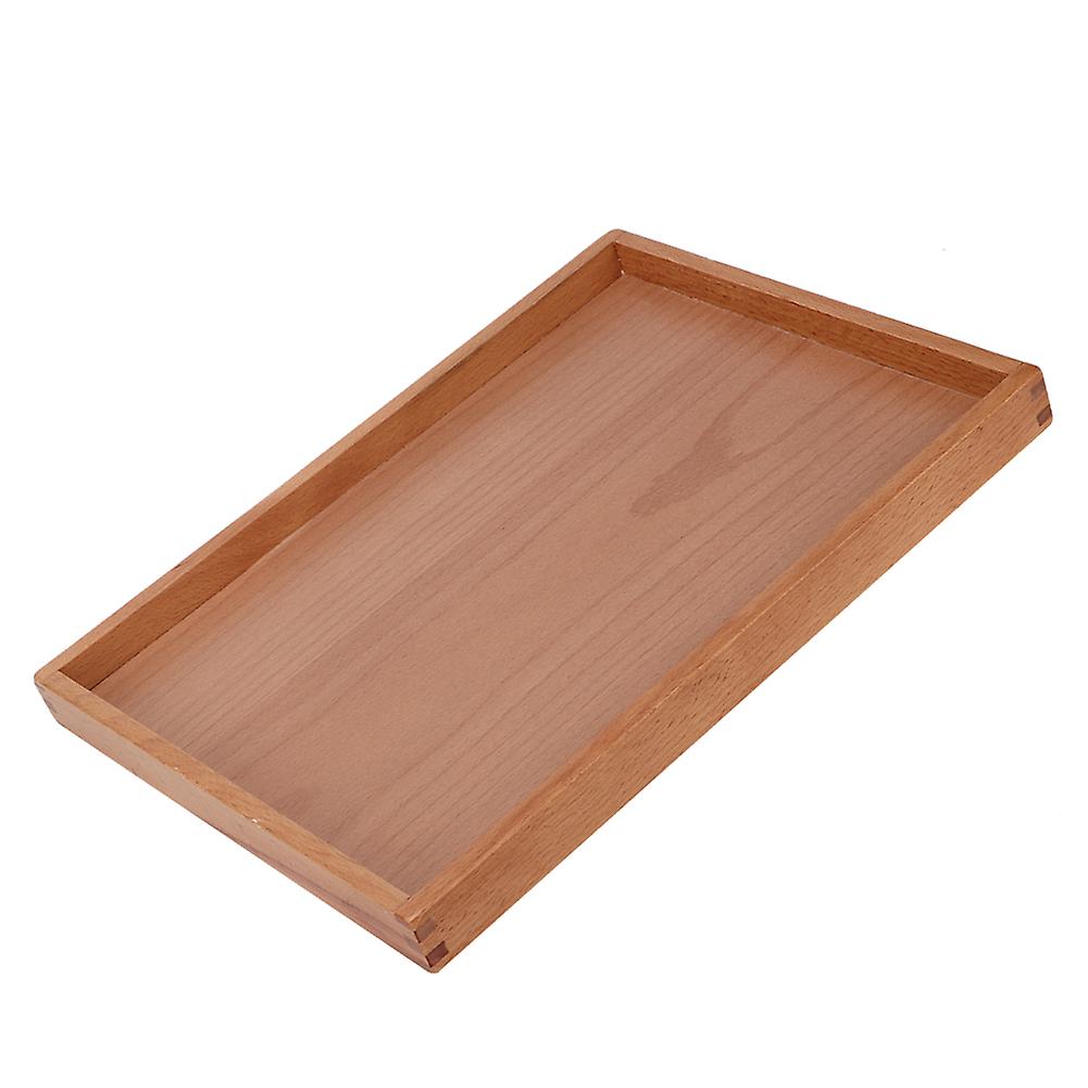 Rectangle Wooden Tea Cup Tray Coffee Plate Holder Snack Serving Tableware Storage Tray