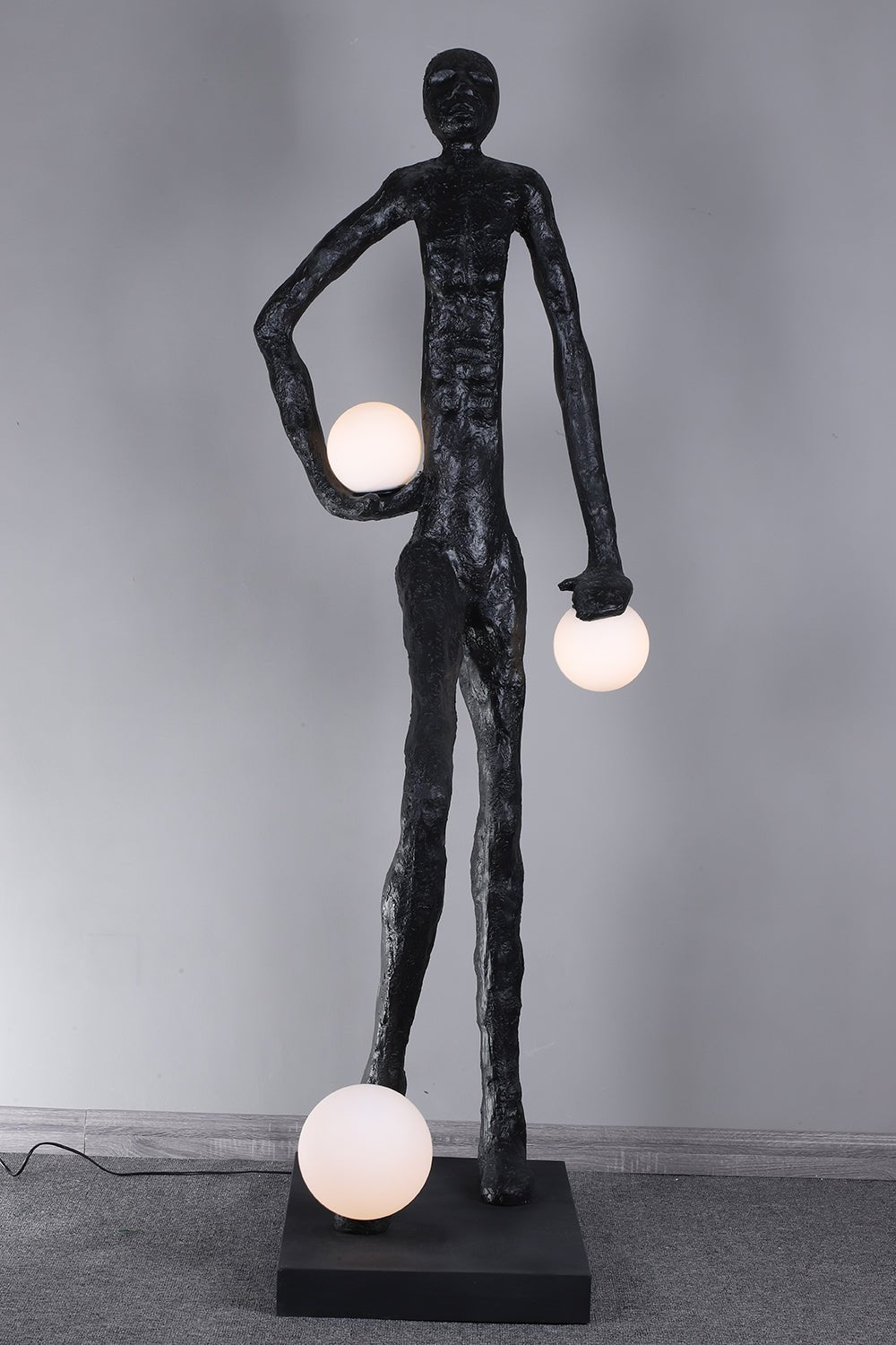 Kicking Ball Sculpture Character Floor Lamp