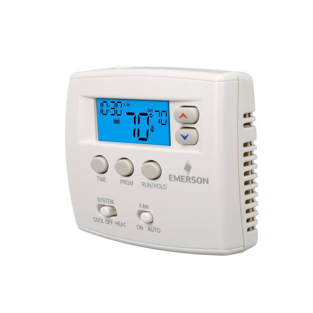 Emerson 80 Series Blue 5+1+1 Day Programmable Single Stage (1H1C) Thermostat 1F80-0261